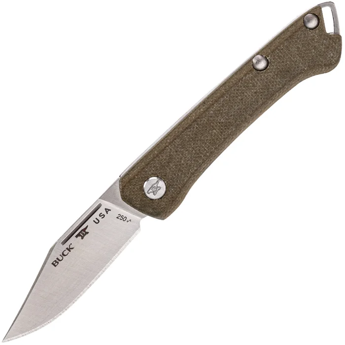 0250GRS1-B – Buck Saunter Clip Point Micarta OD