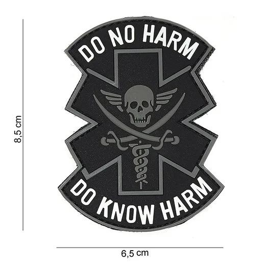 101 INC 3D PVC patch  » Do no harm  » black