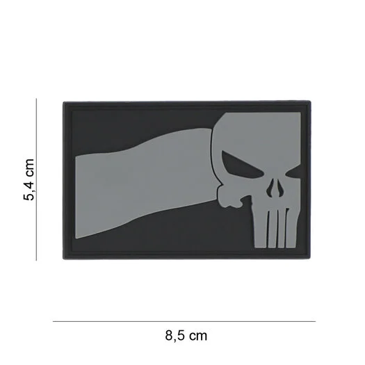101 INC 3D PVC patch  » Punisher NL flag  » gray