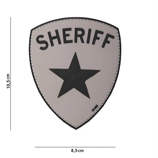 101 INC 3D PVC patch  » Sheriff  » gray