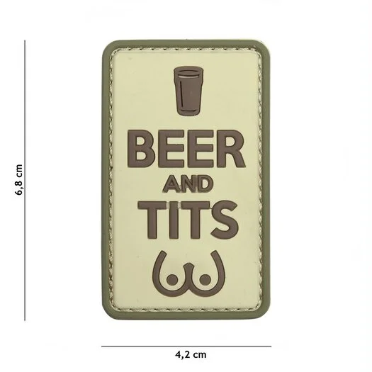 101 INC 3D PVC patch shield » Beer and Tits » coyote