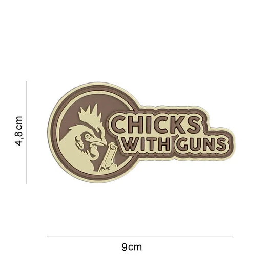 101 INC 3D PVC patch shield  » Chicks with guns  » Coyote