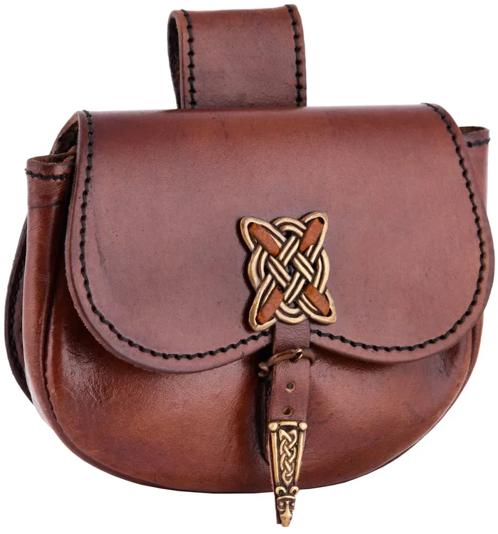 1616414400 – LARP Sacoche Cuir avec ornements celtiques
