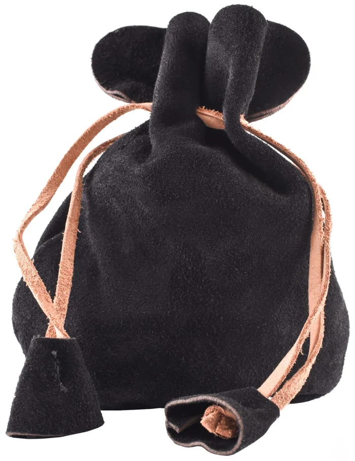 1638140120 – LARP Petite bourse en daim Noire