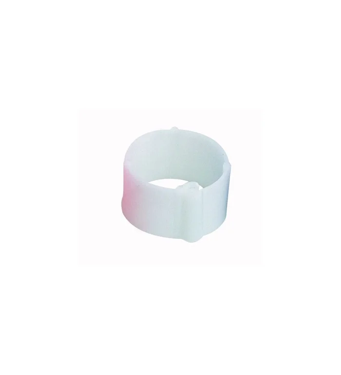 25 Bagues à clips Ø 12 mm Blanche