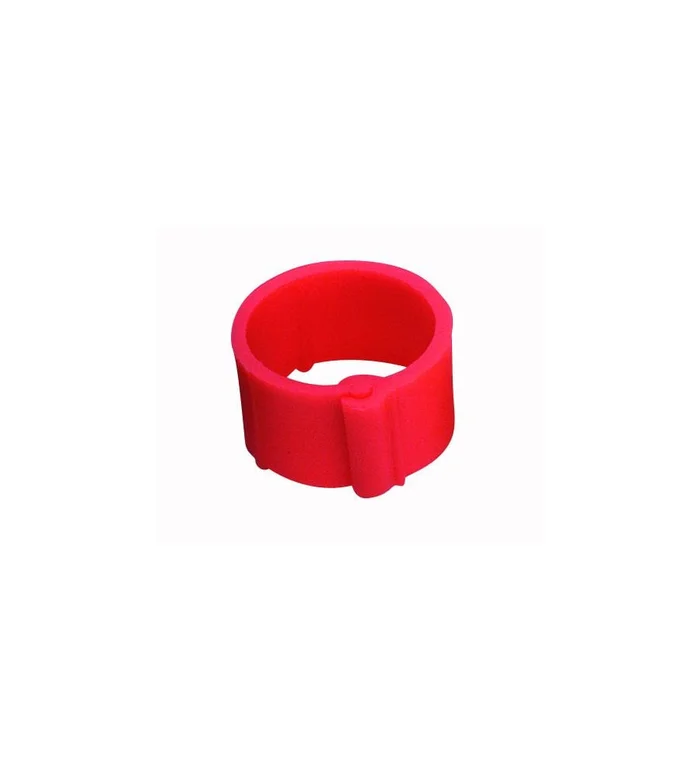 25 Bagues à clips Ø 16 mm Rouge