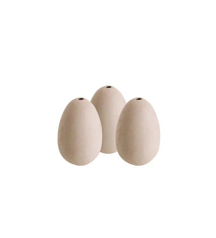 3 œufs factices en céramique pour poule CHICK’A