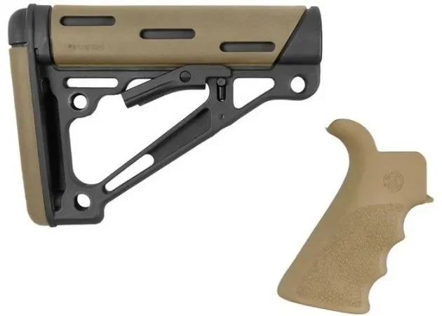 361814962 – Crosse et poignée Hogue AR15 OMCB Mil-Spec with grip FDE