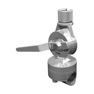 Accessoire antenne rotule de balcon inox réglable pour fixation sur tube diam 25/38