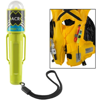 ACR C-Strobe H20 – Stroboscope d&rsquo;urgence à LED activé par l&rsquo;eau pour gilet de sauvetage avec clip