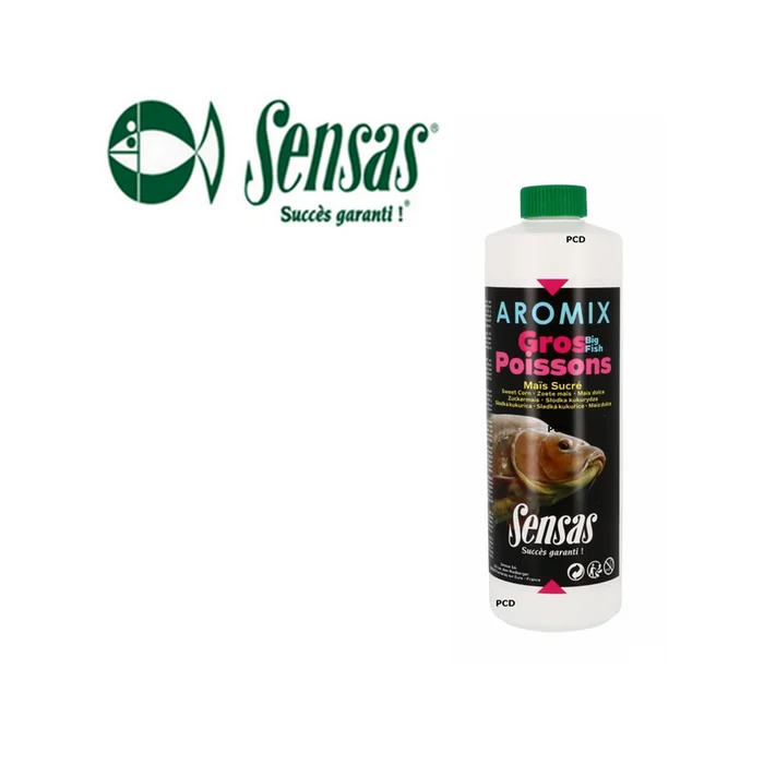 ADDITIF SENSAS AROMIX GROS POISSONS MAÏS 500ML