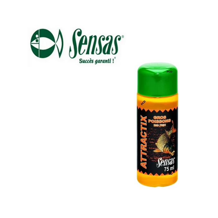 ADDITIF SENSAS ATTRACTIX GROS POISSONS 75ML