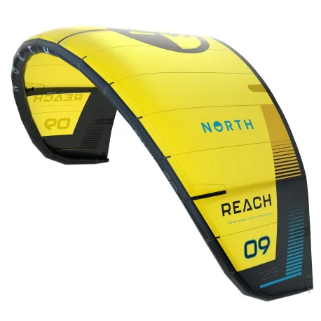 Ailes Kitesurf à BoudinNorth Kiteboarding Reach Kite – Jaune 2024