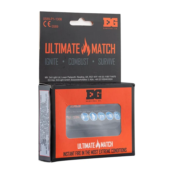 Allume Feu de Survie Enola Gaye Ultimate Match – 3 Pièces – Allumage Rapide – Indispensable en Outdoor