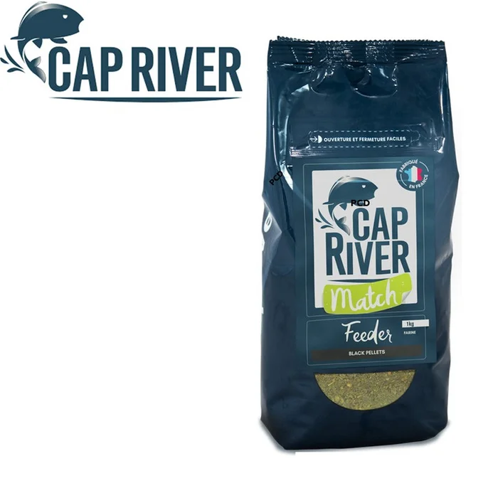Amorce Cap River Match Feeder Black Pellets 1Kg