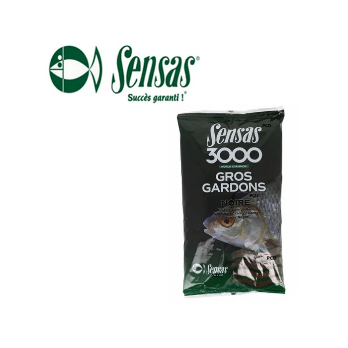 AMORCE SENSAS 3000 GROS GARDONS NOIRE 1KG
