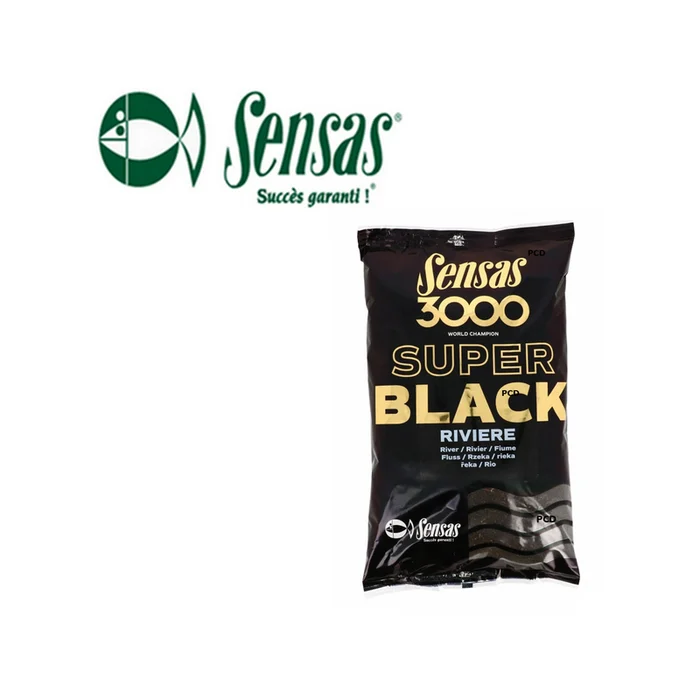 AMORCE SENSAS 3000 SUPER BLACK RIVIERE 1KG