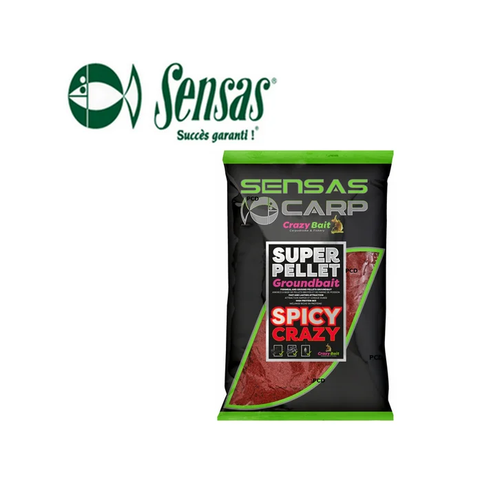 AMORCE SENSAS CRAZY BAIT SUPER PELLET GROUNDBAIT SPICY CRAZY 1KG