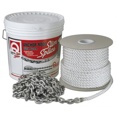 Ancrage Quick monté 25′ – chaîne 8mm – 300′ – corde 9/16″