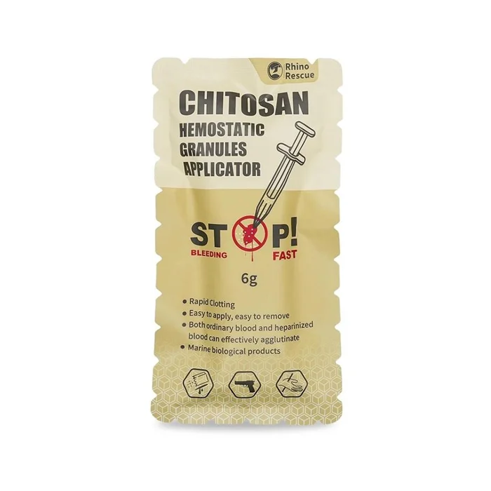 Applicateur de granulés hémostatiques au chitosan Rhino Rescue 6 g – Stoppe les hémorragies rapidement