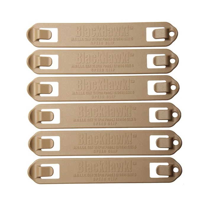 Attache MOLLE Blackhawk Speed Clip 5″ (lot de 6)