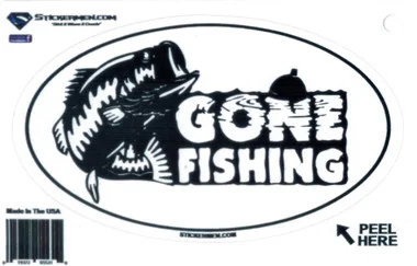 Autocollant Gone Fishing par Stickermen