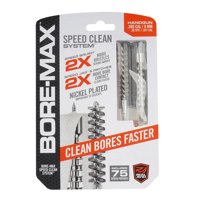 AVBMSET9MM – Real Avid Bore Max Speed Clean System CAL .380/9 mm/.38 SPC/.357