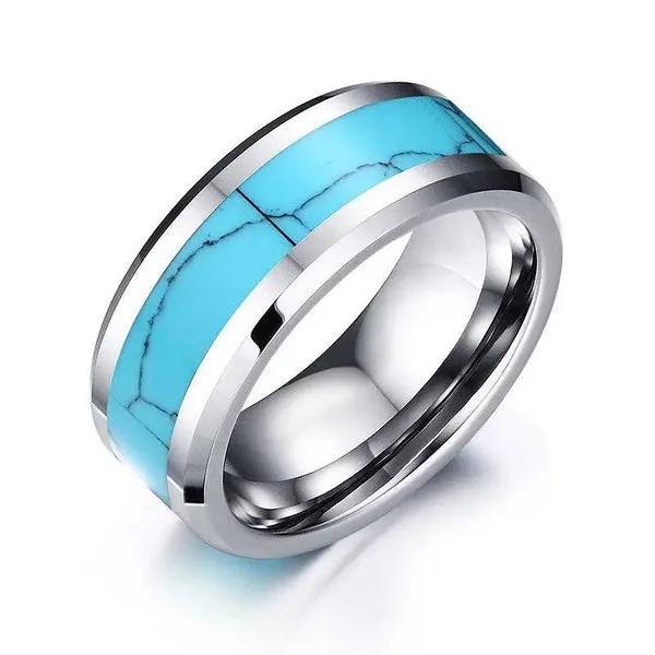 BAGUE MILITAIRE – BLEU DE JADE (CÉRAMIQUE)