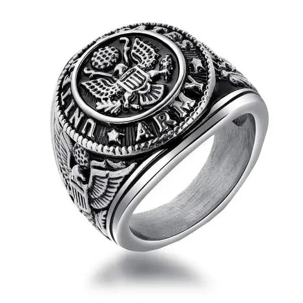 BAGUE MILITAIRE ORIGINALE (ARGENT)