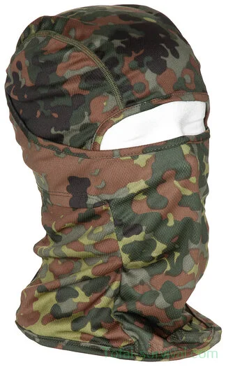 Balaclava / Cagoule 1-trou, « Mission », polyester, Flecktarn