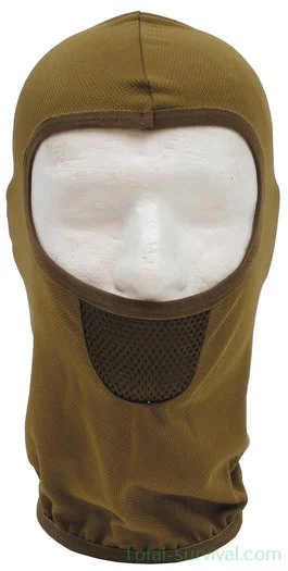 Balaclava / Cagoule 1-trou, « Tactical », Polyester, coyote tan
