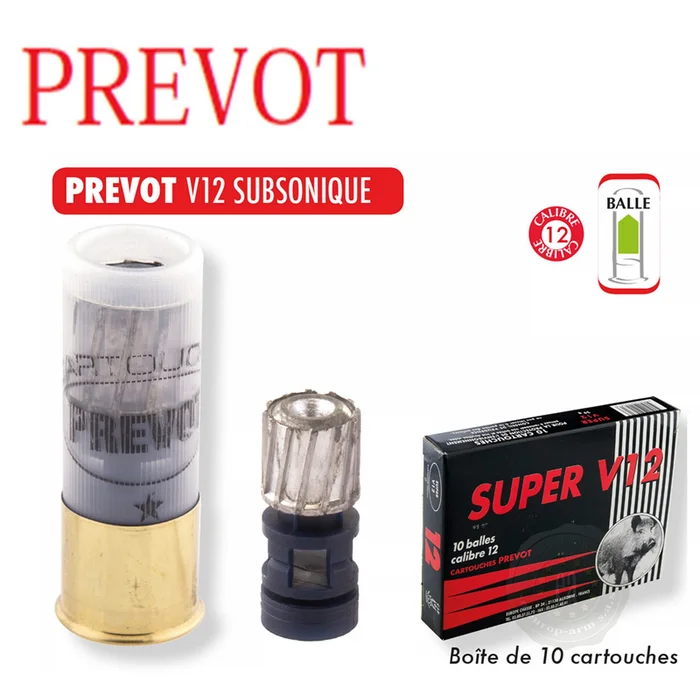 BALLE SUPER V12 SUBSONIQUE PREVOT PAR 10