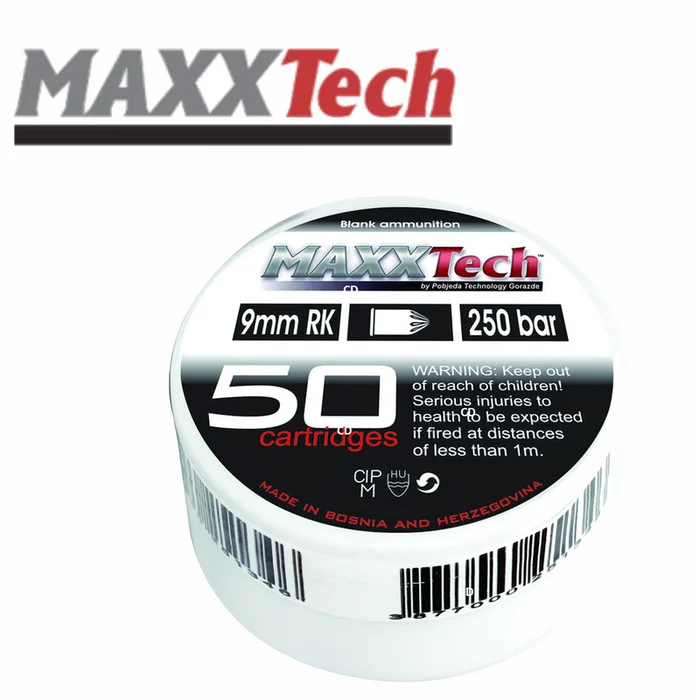 Balles 9mm /380 Rev A Blanc Maxxtech 250 Bars Par 50