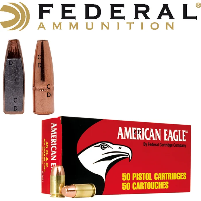 BALLES FEDERAL AMERICAN EAGLE JACKETED HOLLOW POINT 44 Rem Magnum 240 Grains PAR 50