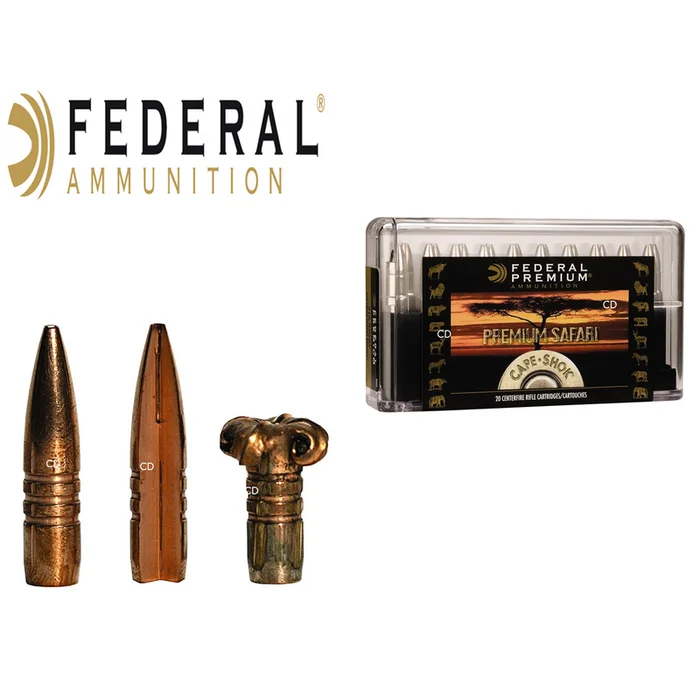 BALLES FEDERAL BARNES TRIPLE SHOCK X-BULLET CAPE SHOCK 458 Win magnum 500 Grains