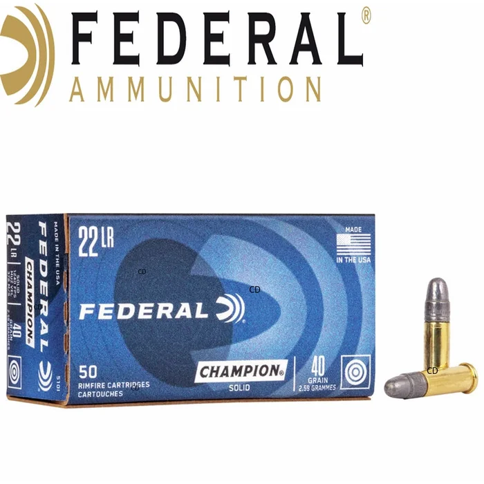 Balles Fédéral Champion Solid 22LR 40 Grains 510C Par 50
