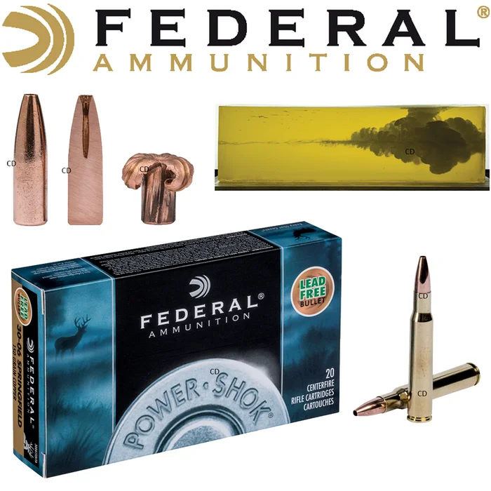 BALLES FEDERAL COPPER HP POWER SHOK 270Win 130 Grains PAR 20