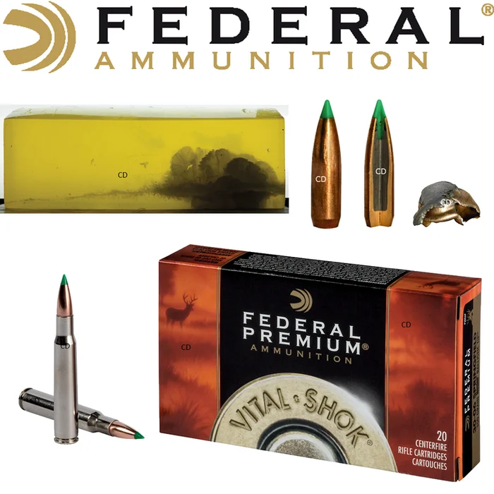 BALLES FEDERAL NOSLER BALLISTIC TIP VITAL SHOK 243WIN 95 Grains PAR 20