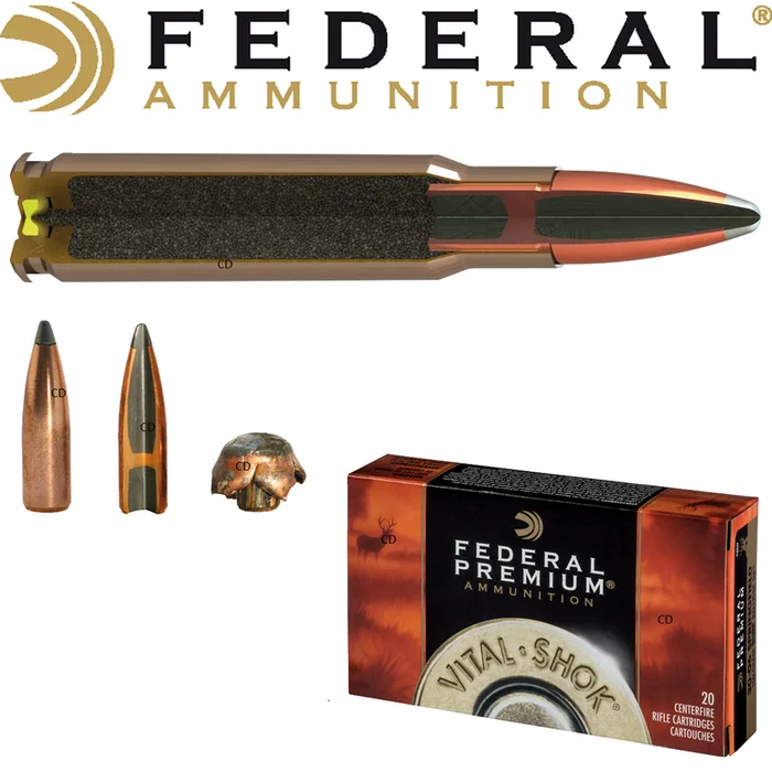 Balles Fédéral Nosler Partition Vital Shok 308 Win 180 Grains Par 20