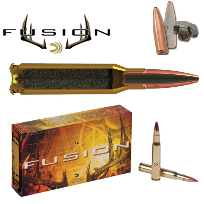 BALLES FEDERAL PREMIUM FUSION RIFLE 22-250 REM 55 GRAINS PAR 20