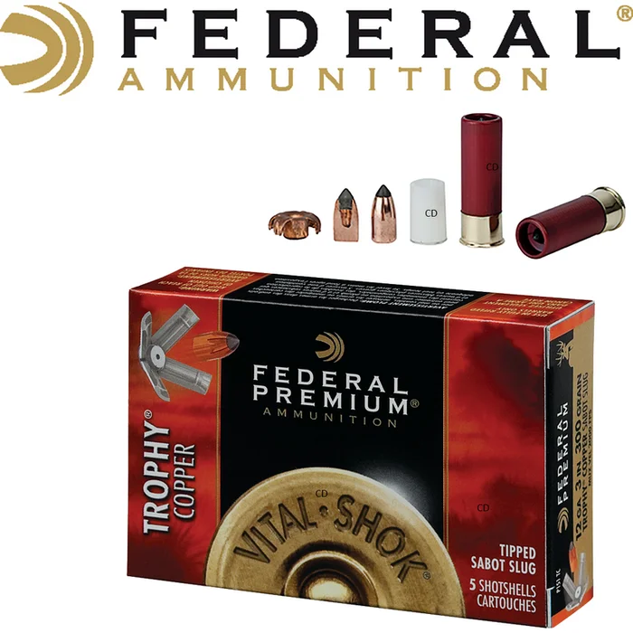 BALLES FEDERAL PREMIUM VITAL SHOK TROPHY COPPER 20 /70 18G PAR 5