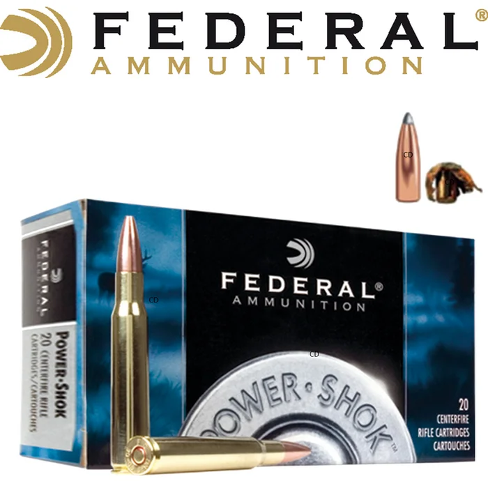 Balles Fédéral Speer Hot-Cor SP Power Shok 300 Win Mag 150 Grains Par 20