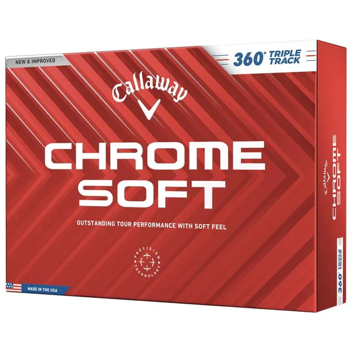 Balles neuves Callaway Golf Chrome Soft 360 Triple Track White