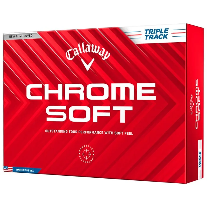 Balles neuves Callaway Golf Chrome Soft Triple Track White