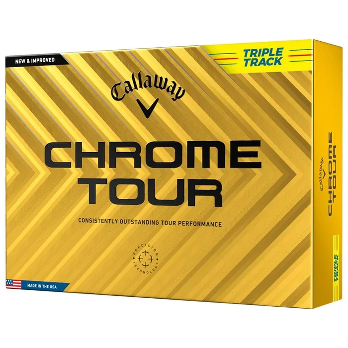 Balles neuves Callaway Golf Chrome Tour Triple Track Yellow
