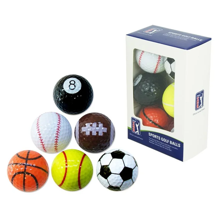 Balles neuves PGA Tour Sport Golf Balls Gift 6 Pack