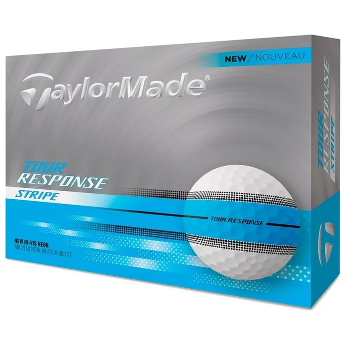 Balles neuves Taylormade Tour Response Stripe Neon Blue
