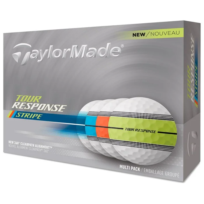 Balles neuves Taylormade Tour Response Stripe Neon Multi