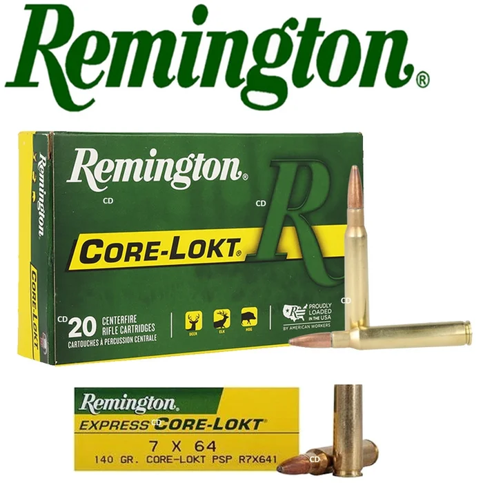 Balles Remington Core Lokt PSP 7×64 140 Grains Par 20