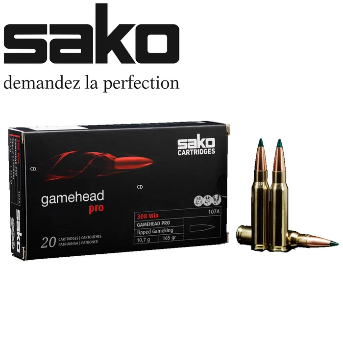 Balles Sako Gamehead Pro 30-06 Sprg 165 Grains Par 20